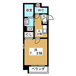 ルヴェール丸の内 1Kの間取図画像