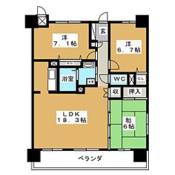 ファヴォール白壁 3LDKの間取図画像