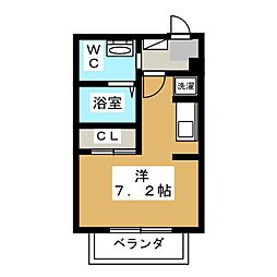 ライブコート丸の内 ワンルームの間取図画像