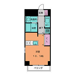 neplus ワンルームの間取図画像