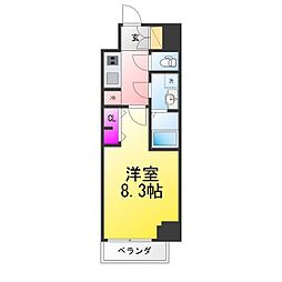 S-RESIDENCE高岳bresa(ブレサ) 1Kの間取図画像