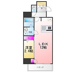 S-RESIDENCE高岳bresa(ブレサ) 1LDKの間取図画像