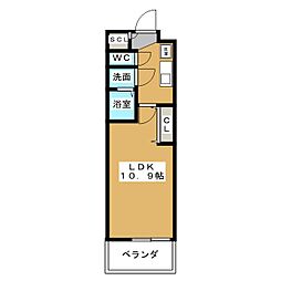 プレサンス丸の内リラティ 1Kの間取図画像