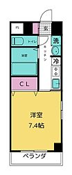 GP栄本町通り 1Kの間取図画像