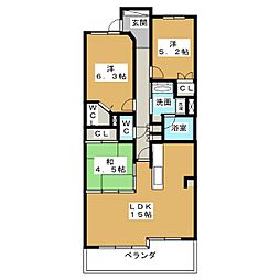 レジディア泉 3LDKの間取図画像