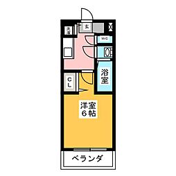 プレサンス丸の内流雅 1Kの間取図画像