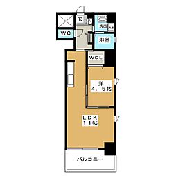 KCLASSYIZUMI 1LDKの間取図画像