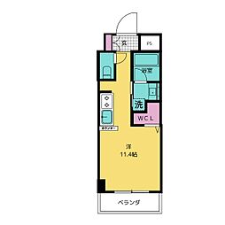 御幸レジデンス丸の内 ワンルームの間取図画像