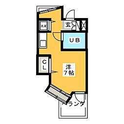 アーバンハイツ桜ケ丘 ワンルームの間取図画像