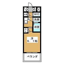 プレサンス丸の内城雅 1Kの間取図画像