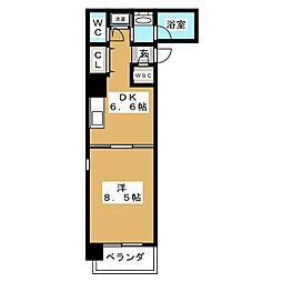 セノアタワー泉 1DKの間取図画像