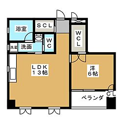 RINASCERE 1LDKの間取図画像