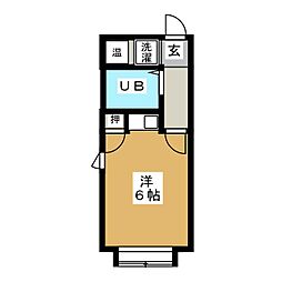 コート白壁 ワンルームの間取図画像