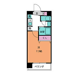 アレーズカシェート 1Kの間取図画像
