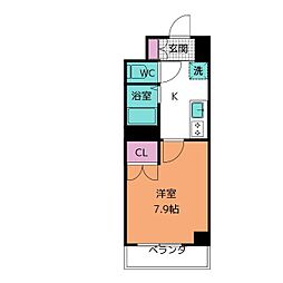 プロビデンス泉 1Kの間取図画像