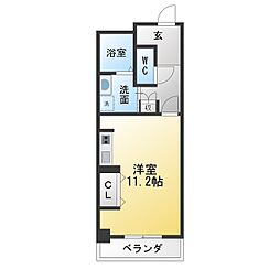 アーバンドエル上前津 ワンルームの間取図画像