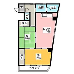 ラメゾンエスト 2LDKの間取図画像