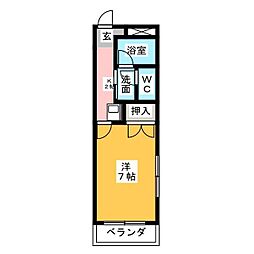 葵ビル ワンルームの間取図画像