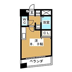 葵ビル ワンルームの間取図画像