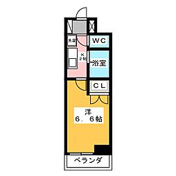 Progress泉 1Kの間取図画像