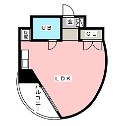 メゾン・ド・アビーム ワンルームの間取図画像