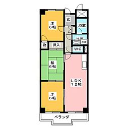 第3高杉マンション 3LDKの間取図画像