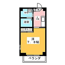 リアライズ高畑 8階1Kの間取り