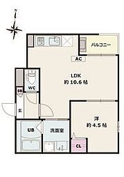 Jack ohataI 302 3階1LDKの間取り