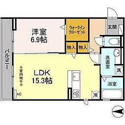 間取図画像 1LDK