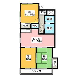 グランデールAS 3LDKの間取図画像