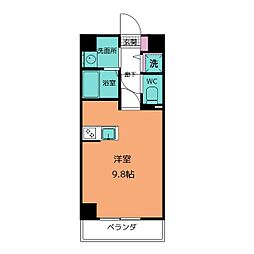 アーチェロ・ヒルズ ワンルームの間取図画像