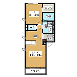 スペランツァ 1LDKの間取図画像