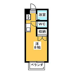 ホーメスト慎 ワンルームの間取図画像