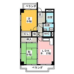 エルドラード 2DKの間取図画像