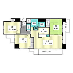 アドリーム八事雲雀ヶ岡 11階3LDKの間取り