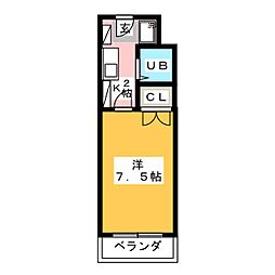 CASA NOAH八事 3階1Kの間取り