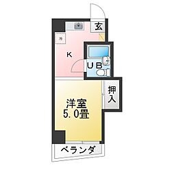 ヤゴトハウス ワンルームの間取図画像