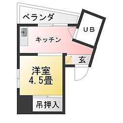 ヤゴトハウス ワンルームの間取図画像