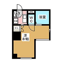 シーズンコート塩釜駅前 3階1Kの間取り