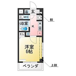 リベルテ86 1Kの間取図画像