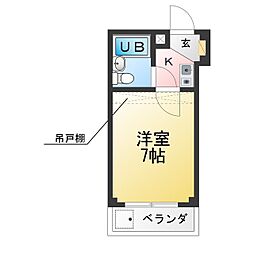 ピエット八事 1Kの間取図画像