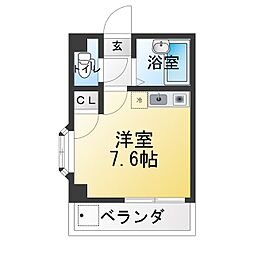 ヒルズエイト ワンルームの間取図画像