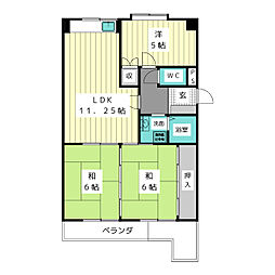 ヴィラ滝川 1階3LDKの間取り