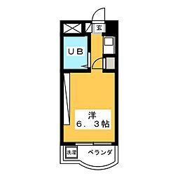 ドール八事富士見 3階ワンルームの間取り