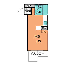 メゾン・ド・スイート 4階ワンルームの間取り