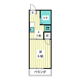 ジョニーズクラブ四ツ谷 1Kの間取図画像