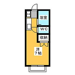 エステートピア神村ウエスト ワンルームの間取図画像