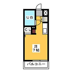 メゾン・ド・セーヌ ワンルームの間取図画像