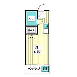 メゾン・ド・ジュディ ワンルームの間取図画像