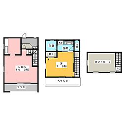 ジオコート長戸 1SLDKの間取図画像
